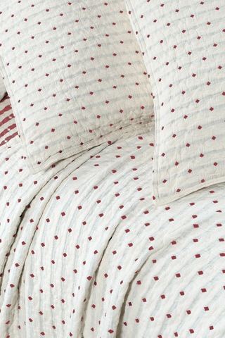 Sarev Marvin Kırmızı Çift Kişilik %100 Pamuk Yatak Örtüsü Seti