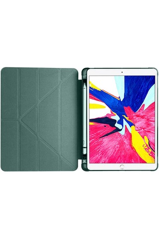 Apple Uyumlu iPad 10.2 2021 9.nesil Kılıf Zore Tri Folding Kalem Bölmeli Standlı Kılıf Kapaklı Kılıf