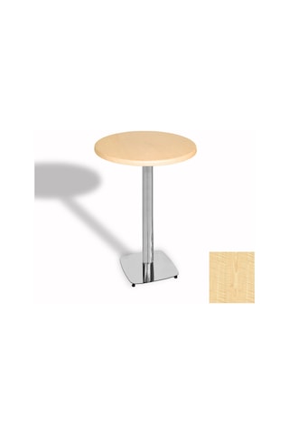 Bistro Masa Tokyo Kromnikel - Werzalit, Wermodin Ve Allzalit Tabla 60 Cm Çap - Akçaağaç Çok Renkli