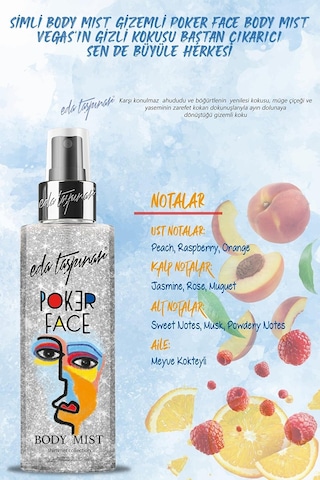 Eda Taşpınar Poker Face Body Mist Vücut Spreyi 200 ML