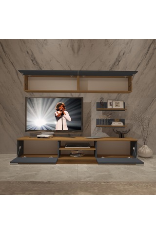 Decoraktiv Eko 5b Mdf Dvd Tv Ünitesi Tv Sehpası Pera - Antrasit