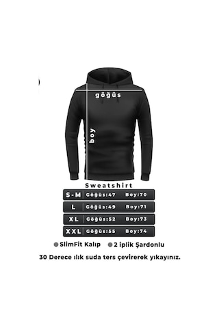 Startmore Ejder Basklı Kapüşonlu Sweat Siyah