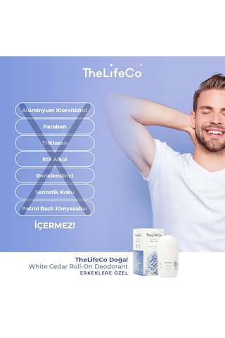 The Lifeco White Cedar Erkek Roll-On Deodorant 60 ML