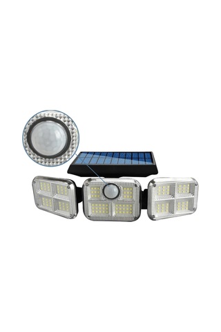 Sensörlü 3 Kademeli 120 Ledli Solar Lamba Çok Renkli