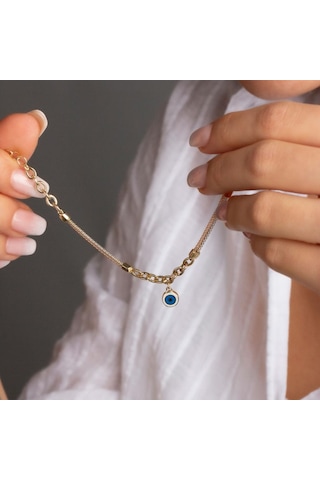 Altın Nazar Bileklik BL0022 Sarı Altın