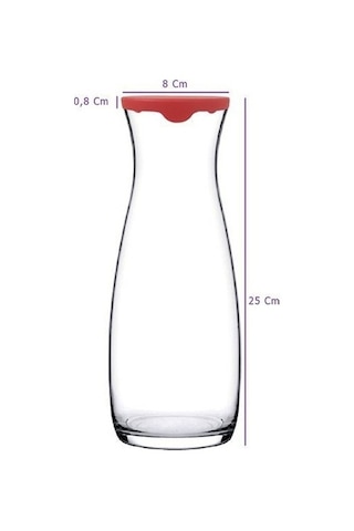 Paşabahçe Amphora Kırmızı Silikon Kapaklı Sürahi 1 L