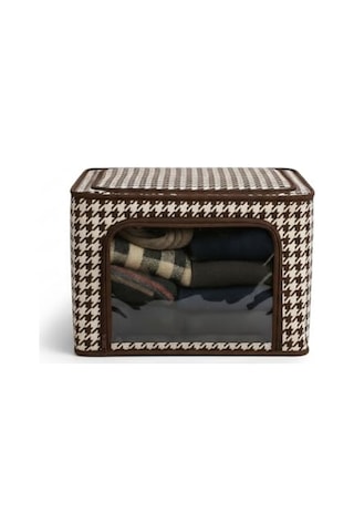 Deconox Tela Telli Dolap Düzenleyici Kutu 40x50x30 Cm - Katlanabilir, Dik Duran Kumaş Hurç / Ön/üstten Açılır, Çok Renkli