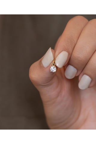 Bayar Gold 14 Ayar Altın Tektaş Kolye Ucu Sarı Altın