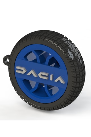 Dacia Uyumlu Özel Tasarım Anahtarlık - Premium Hafif Ve Dayanıklı Mavi