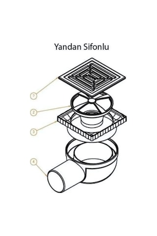 Hüppe Master X Yalıtımsız Noktasal Su Gideri 10x10 Mat Yndn