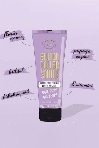 Billion Dollar Smile Purple Whitening Beyazlatıcı Diş Macunu 75 ML