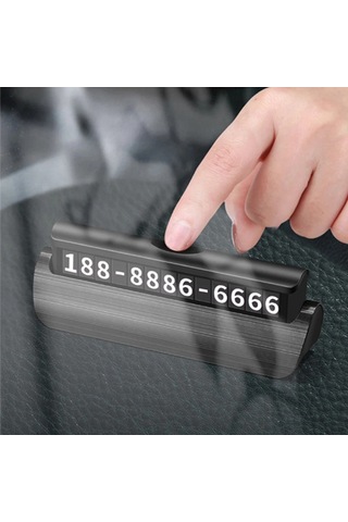 Siyah-gizli Aydınlık Araç Telefonu Plaka Otomatik Etiket Gece Lambası Oto Styling İçin Arabada Telefon Numarası Geçici