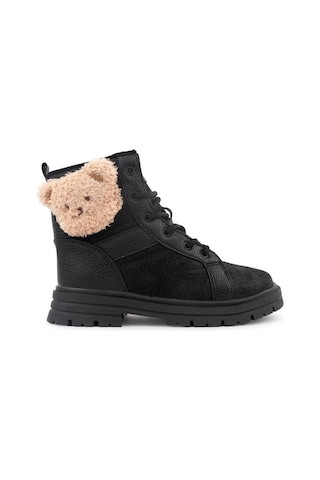 Cool Luno Hayvan Figürlü Ortopedik Kaymaz Taban Unisex Çocuk Bot Siyah