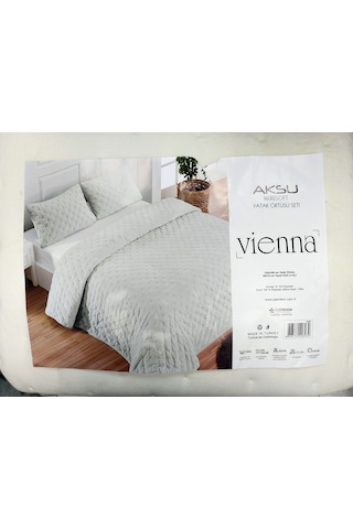 Aksu Soft Vienna Çift Kişilik Yatak Örtüsü Seti 220x240 -kemik Kemik