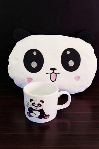 Peluş Yastık Ve Kupa Seti