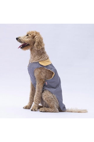 Gri Yukon Büyük Irk Köpek Yeleği Köpek Kıyafeti Köpek Yağmurluk