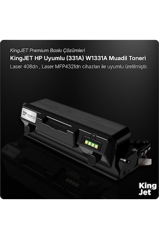 Kingjet Hp Uyumlu 331a W1331a Standart Kapasiteli 4'lü Paket Çipli Uyumlu Toneri Mfp M432fdn