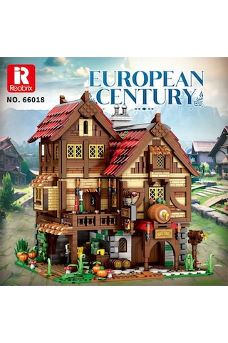 Reobrix 66018 Orta Çağ Bistrosu Yaratıcı Yapı Blok Seti Building Blocks Medieval Bistro -2831 Parça
