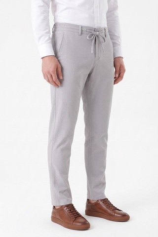 Günce Erkek Regular Kalıp Jogger Pantolon Gofre Kumaş Bgl-st05632 A.Gri