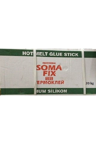 20 KG Kalın 11.3x300 MM Somafıx Mum Silikon Sıcak Çubuk Şeffaf Koli