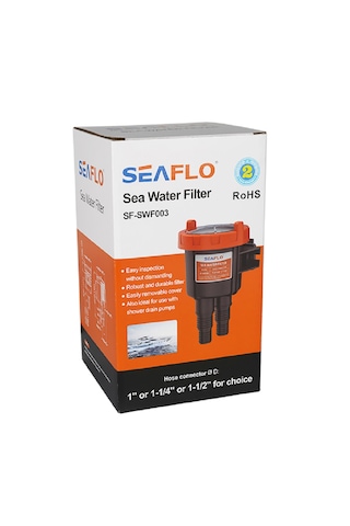Seaflo Tekne Deniz Suyu Filtresi. Alttan Giriş. 25-32-38mm
