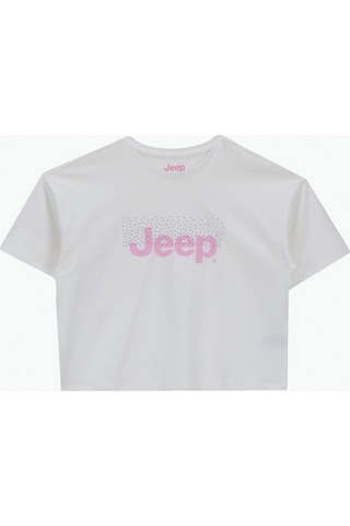 Jeep Beyaz Kız Çocuk Baskılı T-shirt J5sg-tst7525