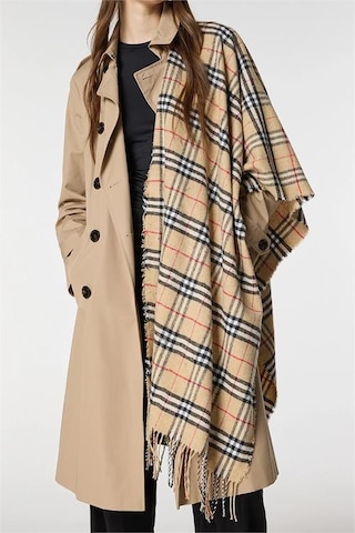 Neşeli Butik Kadın Yumuşak Dokulu Ekose Desenli Bej Şal Atkı Nbaks035 Bej
