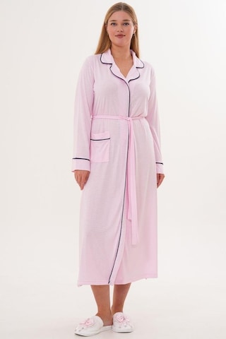 Mecit Pijama Mecit 6335 Pembe Kadın Sabahlık Gecelik Pijama Seti Pembe