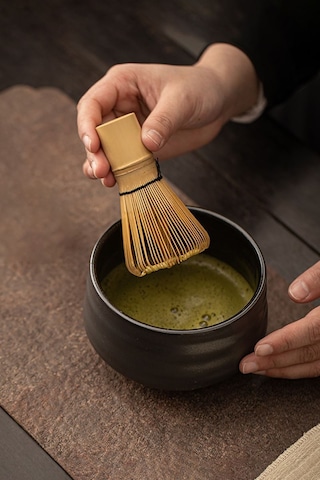 4lü Matcha Set Kase Kaşık Whisk Tutucu Bambu Whisk Çırpıcı Ve Bambu Kaşık Mt248 Yeşil