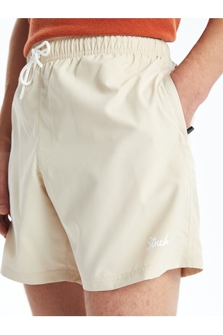Lcw Swımwear Bej Kısa Boy Baskılı Erkek Deniz Şortu