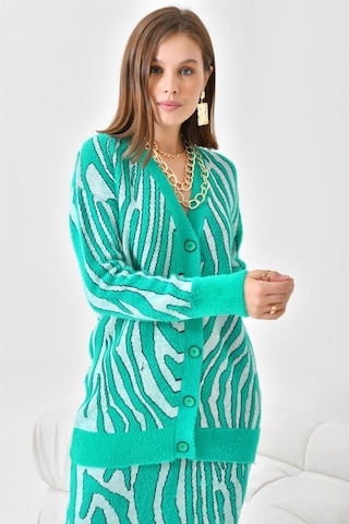 Ftz Women Kadın Zebra Desenli İkili Takım Benetton 20569-benetton Yeşil