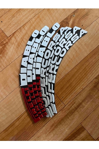 Motorsiklet Lastik Yazısı Pirelli Diablo Supercorsa 4 Adet 1.9 Cm