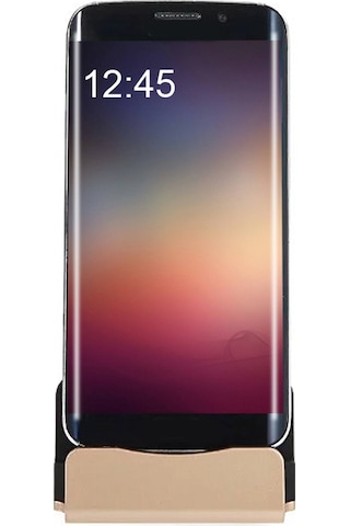 Reedark Altın Renkli Telefon Docking Station: Apple, Samsung Ve Type-c İçin Hızlı Şarj + Veri Senkronizasyonu, Masaüstü Sabit基座