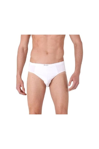 Thermoform Bambu Erkek Kolsuz Bisiklet Yaka Atlet Ve Slip Külot Seti Beyaz Çok Renkli