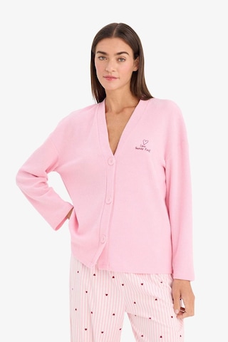 Defacto Regular Fıt V Yaka Uzun Kollu Waffle Üst G6913ax26sppn149 Pembe-pn149