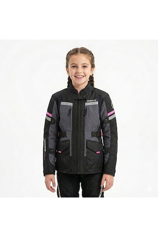 Scoyco Jk122k Motosiklet Montu Çocuk 4 Mevsim Oxford 600-d Dayanıklı Kumaş Motorcu Mont Kids Black