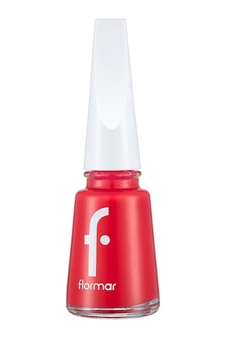 Flormar Nail Enamel Yüksek Pigmentli & Parlak Bitişli Oje Fne-377 Red Coral