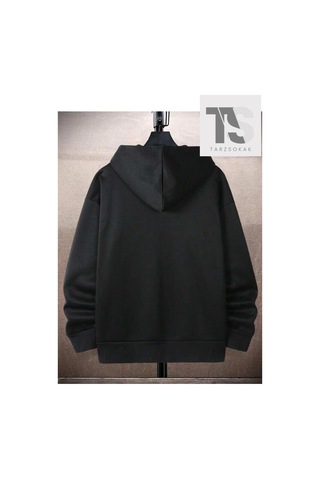 Tarzsokak 23 New York Sweatshirt Fermuarlı Hırka Siyah