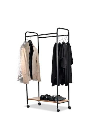 Tekerlekli Askılık Ayaklı Elbise Askısı Eşek Askılık 6080