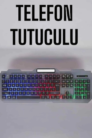 Bay Q Klavye Rgb Işıklı Klavye Ve Mouse Seti Kablolu Mouse Najmaddin 97356326