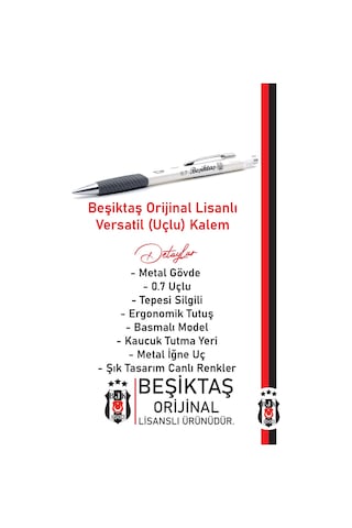 Beşiktaş Metal Gövde Versatil Uçlu Kalem 0.7 Kutulu