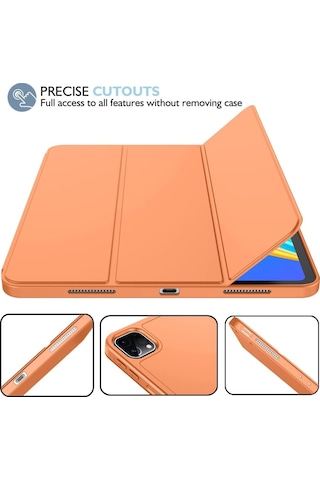 Apple Uyumlu iPad, Pro 12.9 3. Nesil Kılıf Kalem Bölmeli Smart Case A1876