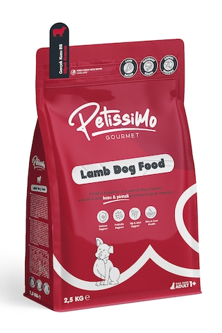 Petissimo Gourmet Gerçek Kuzu Etli Ve Esmer Pirinçli Premium Yetişkin Köpek Maması 2,5 Kg - Düşük Tahıllı