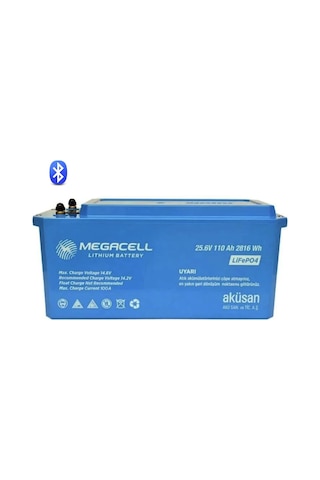 Megacell 25.6v 110ah Bluetooth Lifepo4 Abs Lityum Akü