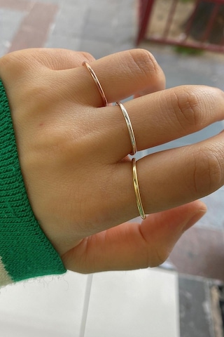 Gümüş 1,5mm Kalınlıkda İnce Tel Yüzük Gümüş