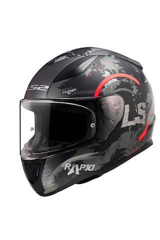 Ls2 Rapid 2 Circle Kapalı Kask Kırmızı - Mat Siyah