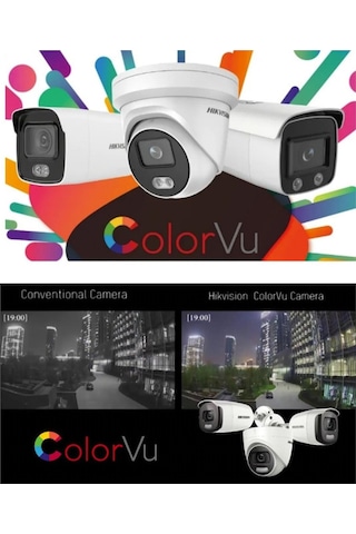 Colorvu Gece-karanlıkta Renkli 10 Ahd Kameralı Güvenlik Kamera Kuruluma Hazır Set