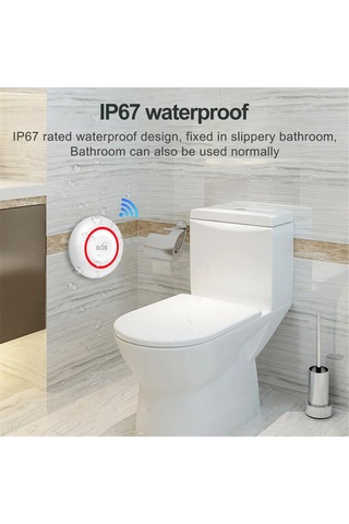 Anjiexun Wifi Sos Alarm Düğmesi Pil Şarj Edilebilir Yaşlı Akıllı Acil Durum