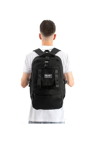Ventis Unisex Kalemlikli 2'li Set Okul Çantası Lise Ortaokul Sırt Çantası 43 30 Cm Çok Cepli Vnt7-f Siyah