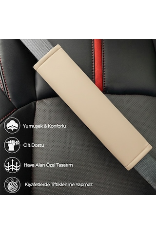 Vizon Yumuşak Emniyet Kemer Kılıfı Çift Takım